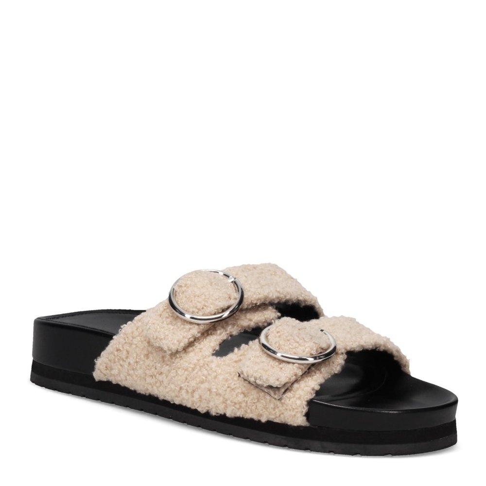 NWT - Marc Fisher Keena Sandal Light Natural Texture Size 6.5